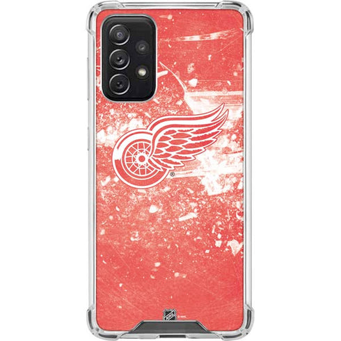 NHL Detroit Red Wings Frozen Galaxy A72 5G Clear Case